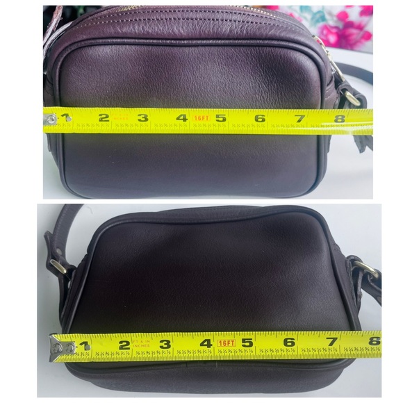 MINI VINTAGE DOONEY & BOURKE MINI COMPACT DARK BROWN SHOULDER BAG - Picture 12 of 13